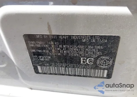 2015 Subaru Xv Crosstrek Limited Package from USA, damaged, VIN JF2GPAPC6F9209538